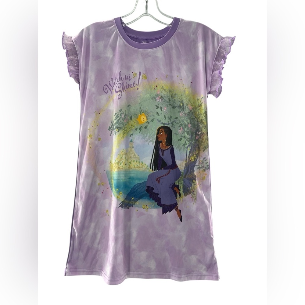 NWT Disney Purple Nightgown with Princess Print 10